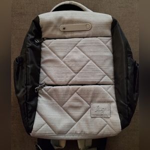 Lug Hopper Shorty Backpack in Black and Brushed  Silver